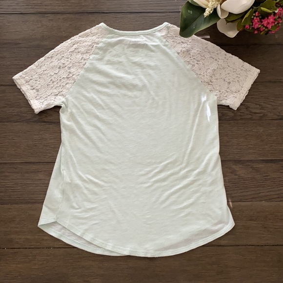 Abercrombie kids t-shirt with lace sleeves 15/16 - Picture 5 of 6